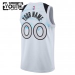 Minnesota Timberwolves Trikot Benutzerdefinierte Nike 2024-25 City Edition Weiß Swingman - Kinder